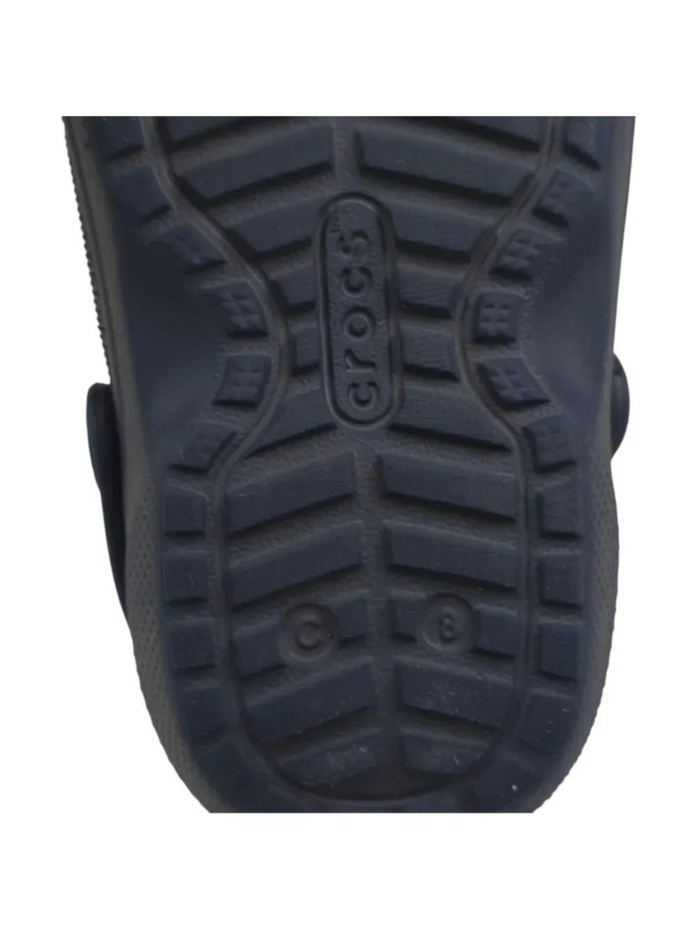 Crocs Clogs Kids Size C8 Fuzzy Lined Classic Clog Slip-On Shoes Navy Blue 7.5 in